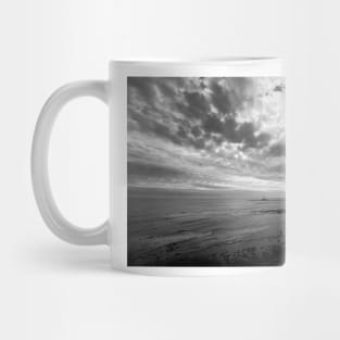 From the cliffs at Old Hartley - Monochrome Mug
